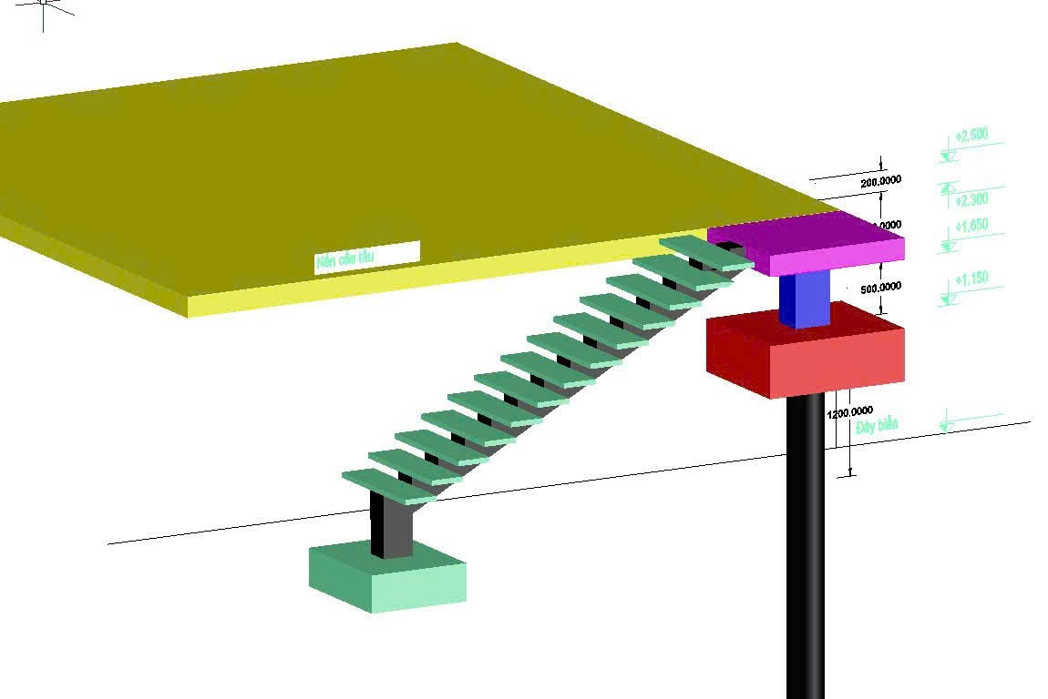Cầu thang bay lắp ghép bằng BTCT đúc sẵn