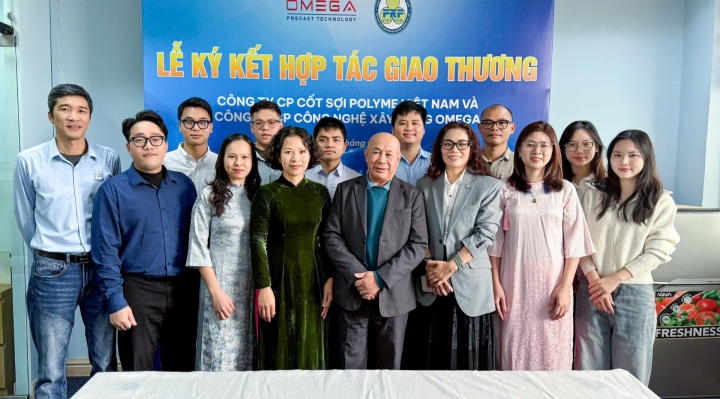 LỄ KÝ KẾT HỢP TÁC GIAO THƯƠNG GIỮA CÔNG TY CP CÔNG NGHỆ XÂY DỰNG OMEGA VÀ CÔNG TY CP CỐT SỢI POLYME VIỆT NAM (FRP)